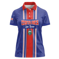 Custom Costa Rica Football Women Polo Shirt Vamos Ticos!
