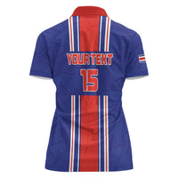 Custom Costa Rica Football Women Polo Shirt Vamos Ticos!