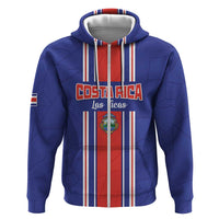 Custom Costa Rica Football Zip Hoodie Vamos Ticos!