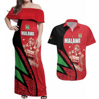 Custom Malawi Cricket Couples Matching Off Shoulder Maxi Dress and Hawaiian Shirt Go Champions - Wonder Print Shop