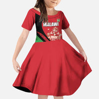 Custom Malawi Cricket Family Matching Off Shoulder Maxi Dress and Hawaiian Shirt Go Champions - Wonder Print Shop