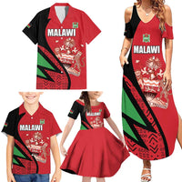 Custom Malawi Cricket Family Matching Summer Maxi Dress and Hawaiian Shirt Go Champions - Wonder Print Shop