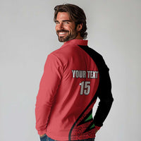 Custom Malawi Cricket Long Sleeve Polo Shirt Go Champions - Wonder Print Shop