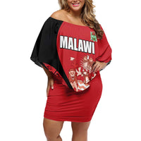 Custom Malawi Cricket Off Shoulder Short Dress Go Champions - Wonder Print Shop