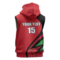 Custom Malawi Cricket Sleeveless Zip Hoodie Go Champions - Wonder Print Shop