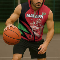 Custom Malawi Cricket Sleeveless Zip Hoodie Go Champions - Wonder Print Shop