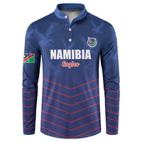 Custom Namibia Cricket Button Sweatshirt Go Eagles Go - Wonder Print Shop