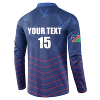 Custom Namibia Cricket Button Sweatshirt Go Eagles Go - Wonder Print Shop