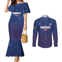 Custom Namibia Cricket Couples Matching Mermaid Dress and Long Sleeve Button Shirt Go Eagles Go - Wonder Print Shop
