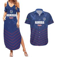 Custom Namibia Cricket Couples Matching Summer Maxi Dress and Hawaiian Shirt Go Eagles Go - Wonder Print Shop