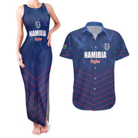 Custom Namibia Cricket Couples Matching Tank Maxi Dress and Hawaiian Shirt Go Eagles Go - Wonder Print Shop