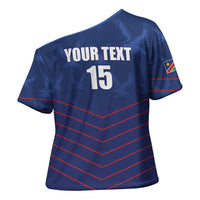 Custom Namibia Cricket Cross Shoulder Shirt Go Eagles Go - Wonder Print Shop