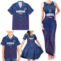 Custom Namibia Cricket Family Matching Tank Maxi Dress and Hawaiian Shirt Go Eagles Go - Wonder Print Shop