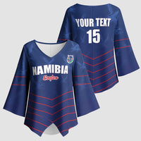 Custom Namibia Cricket Kimono Sleeve Blouse Go Eagles Go - Wonder Print Shop