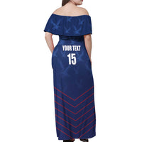 Custom Namibia Cricket Off Shoulder Maxi Dress Go Eagles Go - Wonder Print Shop