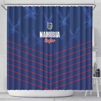 Namibia Cricket Shower Curtain Go Eagles Go - Wonder Print Shop