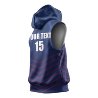 Custom Namibia Cricket Sleeveless Hoodie Go Eagles Go - Wonder Print Shop