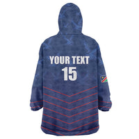 Custom Namibia Cricket Wearable Blanket Hoodie Go Eagles Go - Wonder Print Shop