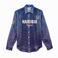 Custom Namibia Cricket Women Casual Shirt Go Eagles Go - Wonder Print Shop