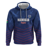Custom Namibia Cricket Zip Hoodie Go Eagles Go - Wonder Print Shop