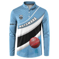 Custom Botswana Cricket Button Sweatshirt Go Baggy Blues - Wonder Print Shop