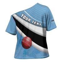 Custom Botswana Cricket Cross Shoulder Shirt Go Baggy Blues - Wonder Print Shop