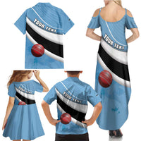 Custom Botswana Cricket Family Matching Summer Maxi Dress and Hawaiian Shirt Go Baggy Blues - Wonder Print Shop