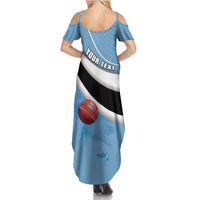 Custom Botswana Cricket Family Matching Summer Maxi Dress and Hawaiian Shirt Go Baggy Blues - Wonder Print Shop