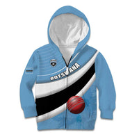 Custom Botswana Cricket Kid Hoodie Go Baggy Blues - Wonder Print Shop