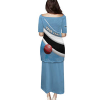 Custom Botswana Cricket Puletasi Go Baggy Blues - Wonder Print Shop