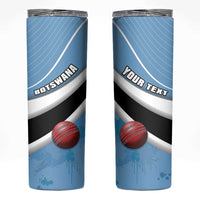 Custom Botswana Cricket Skinny Tumbler Go Baggy Blues - Wonder Print Shop