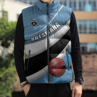 Custom Botswana Cricket Sleeveless Puffer Jacket Go Baggy Blues - Wonder Print Shop