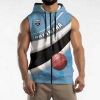 Custom Botswana Cricket Sleeveless Zip Hoodie Go Baggy Blues - Wonder Print Shop