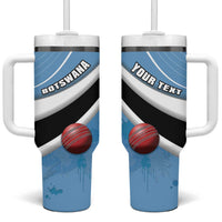 Custom Botswana Cricket Tumbler With Handle Go Baggy Blues - Wonder Print Shop