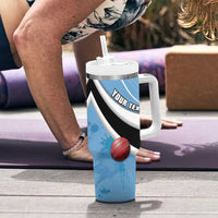 Custom Botswana Cricket Tumbler With Handle Go Baggy Blues - Wonder Print Shop