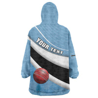 Custom Botswana Cricket Wearable Blanket Hoodie Go Baggy Blues - Wonder Print Shop