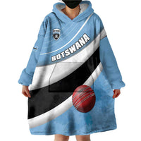 Custom Botswana Cricket Wearable Blanket Hoodie Go Baggy Blues - Wonder Print Shop