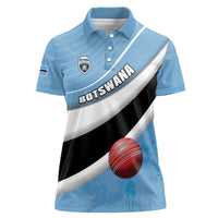 Custom Botswana Cricket Women Polo Shirt Go Baggy Blues - Wonder Print Shop