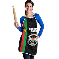 Burkina Faso Striped Apron African Mud Cloth Pattern - Black - Wonder Print Shop