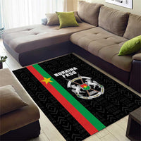 Burkina Faso Striped Area Rug African Mud Cloth Pattern - Black - Wonder Print Shop