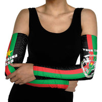 Personalized Burkina Faso Striped Arm Sleeves African Mud Cloth Pattern - Black - Wonder Print Shop
