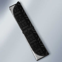 Burkina Faso Striped Auto Sun Shade African Mud Cloth Pattern - Black - Wonder Print Shop