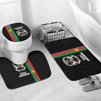 Burkina Faso Striped Bathroom Set African Mud Cloth Pattern - Black - Wonder Print Shop
