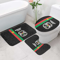 Burkina Faso Striped Bathroom Set African Mud Cloth Pattern - Black - Wonder Print Shop