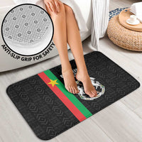 Burkina Faso Striped Bathroom Set African Mud Cloth Pattern - Black - Wonder Print Shop