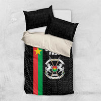 Burkina Faso Striped Bedding Set African Mud Cloth Pattern - Black - Wonder Print Shop