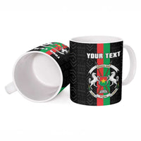 Personalized Burkina Faso Striped Ceramic Mug African Mud Cloth Pattern - Black - Wonder Print Shop