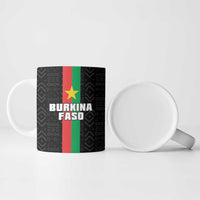 Personalized Burkina Faso Striped Ceramic Mug African Mud Cloth Pattern - Black - Wonder Print Shop