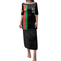 Personalized Burkina Faso Striped Family Matching Puletasi and Hawaiian Shirt African Mud Cloth Pattern - Black - Wonder Print Shop