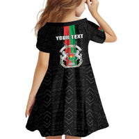 Personalized Burkina Faso Striped Family Matching Tank Maxi Dress and Hawaiian Shirt African Mud Cloth Pattern - Black - Wonder Print Shop